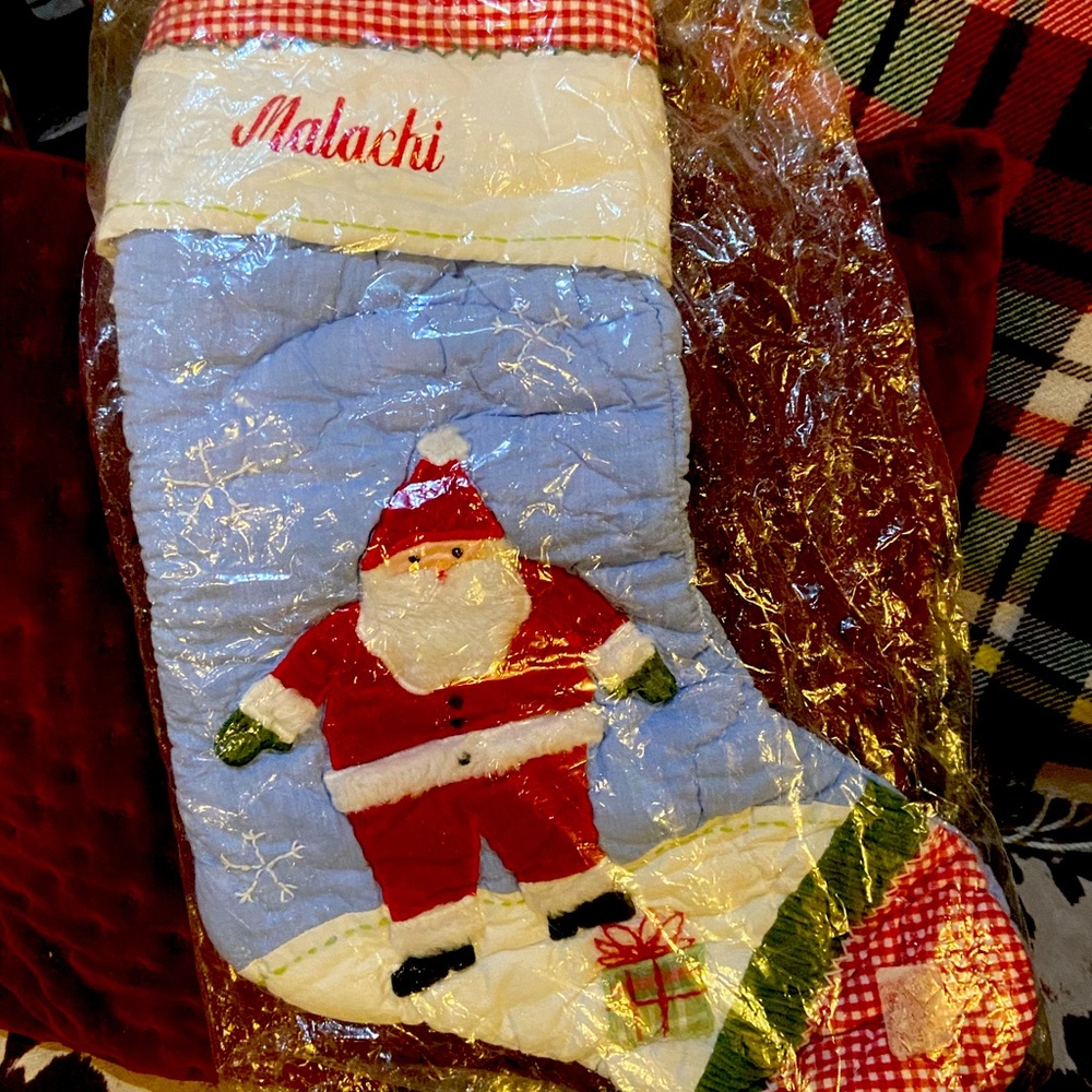 Pottery Barn Santa Christmas Stocking